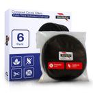 Caixa de compostagem BioStrike, pacote com 6 filtros de carbono extra espessos de 14 cm