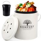 Caixa de compostagem de cozinha Perfnique 5L com tampa, balde interno e filtro