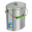 Caixa de compostagem iTouchless Ecowise em aço inoxidável 6L/1,6 galões