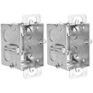 Caixa de comutação elétrica de metal Airmont 6,35 x 10,72 x 6,68 cm, pacote com 2