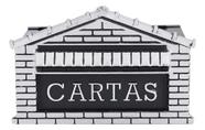 Caixa De Correio Aluminio Prata Decorarte Com Cadeado