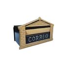 Caixa de Correio Cartas Para Muro Detrás Ouro 15x23x11cm