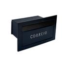 Caixa De Correio Cartas Para Muro Detras Preta 15x23x30cm