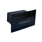 Caixa de Correio Cartas Para Muro Detras Preta 15x23x30cm
