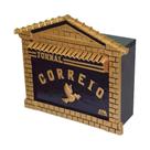 Caixa de Correio Castelo para Cartas Abertura por Detrás Dourado Metalmig