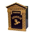 Caixa de Correio Cristal Ouro Alumínio Fundido 15x23x30cm Metalmig