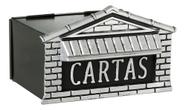 Caixa De Correio De Alumínio Prata Para Muro 15x20x15cm