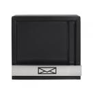 Caixa De Correio Grade Vertical Preto Fosco Tarja Inox Top moderna