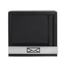 Caixa De Correio Grade Vertical Preto Fosco Tarja Inox Top moderna