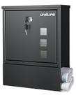 Caixa de correio para montagem na parede Uniclife Large Key Lock preta