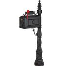 Caixa de Correio Polar Aurora Barcelona em Alumínio Fundido Preto 163 cm