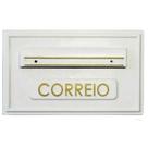 Caixa de correio pvc embutir muro portão, automático, com suporte para grade