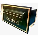 Caixa de correio pvc embutir muro portão, automático, com suporte para grade Caixa de correio pvc embutir muro portão, automático, com suporte para grade