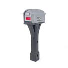 Caixa de correio Simplay3 Classic de plástico com suporte de poste cinza claro Caixa de correio Simplay3 Classic de plástico com suporte de poste cinza claro