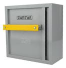 Caixa De Correio Vertical C/ Trava Para Grade Embutir Fercar Cor Cinza