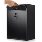 Caixa de correio Yaocom Locking Large Wall Mount 46x38x18 cm preto