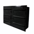 Caixa de Correios 6 Módulos Preta Tamanho 15x50x36cm Aço