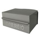 Caixa De Correios Brasileirinha Menor Cinza Tamanho 12x20x10 Aço Cinza