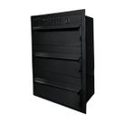 Caixa de Correios Cinza e Preta 3 Módulos Tamanho 15x25x36cm Aço