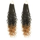 Caixa de crochê Braids FIRSTCYH HAIR 14 polegadas Boho, 2 pacotes 1B/27 Caixa de crochê Braids FIRSTCYH HAIR 14 polegadas Boho, 2 pacotes 1B/27