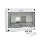 Caixa de disjuntor Mollom 8 vias IP65 impermeável 20x9x16 cm