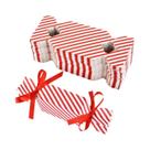 Caixa De Doces Com Listras Vermelhas, Embalagem De Biscoitos De Chocolate De Natal, Faça Você Mesmo,