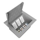 Caixa de embutir 3 tomada 2 rj45 1 usb 1 hdmi - cinza