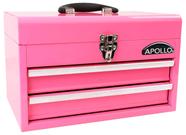 Caixa de ferramentas Apollo Tools Steel 35cm com 2 gavetas rosa DT5010P Caixa de ferramentas Apollo Tools Steel 35cm com 2 gavetas rosa DT5010P