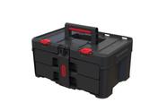 Caixa de ferramentas Keter Stack-n-Roll com duas gavetas para peças pequenas Caixa de ferramentas Keter Stack-n-Roll com duas gavetas para peças pequenas