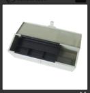 Caixa de ferramentas metal 40cm (b003) ouro de minas c/ divisor plástico