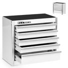 Caixa de ferramentas P.I.T. Mini White Micro Roll Cab Steel com 5 gavetas Caixa de ferramentas P.I.T. Mini White Micro Roll Cab Steel com 5 gavetas