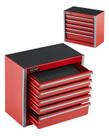 Caixa de ferramentas VEVOR Metal 22cm portátil com 5 gavetas vermelha