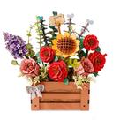 Caixa de flores de madeira Puzzle Wowood, kit de modelos artesanais DIY