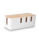 Caixa de gerenciamento de cabos Baskiss Wood Lid 30,5 x 12,5 x 11,5 cm