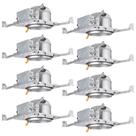 Caixa de iluminação embutida TORCHSTAR, 6 polegadas, rasa, pacote com 8 Caixa de iluminação embutida TORCHSTAR, 6 polegadas, rasa, pacote com 8