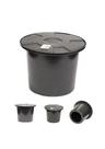 Caixa de Inspeção Cônica em PVC 18 x 13,5 cm para Aterramento - Kit com 20 Unidades