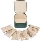 Caixa de Joias de Viagem Vladimir com 6 Bolsos de Veludo Verde Caixa de Joias de Viagem Vladimir com 6 Bolsos de Veludo Verde