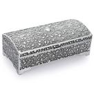 Caixa de joias Hipiwe Vintage Metal Trinket Storage Case cinza