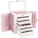Caixa de jóias Kendal LJC-SHD5CM 30x17x32cm 6 camadas branca
