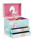 Caixa de joias musical Jewelkeeper Unicorn com 2 gavetas Caixa de joias musical Jewelkeeper Unicorn com 2 gavetas