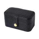 Caixa De Joias Portátil Mini Em Couro PU, Estojo De Armazenamento Para Viagem Para Anéis, Colares,