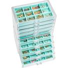Caixa de joias ProCase, porta-brincos, organizador, 10 gavetas, Aqua