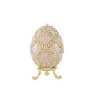Caixa de Joias QIFU Ovo Fabergé Esmaltado Rosa Caixa de Joias QIFU Ovo Fabergé Esmaltado Rosa