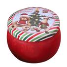 Caixa de lata de Natal redonda de 7x5 cm Caixa de armazenamento de férias de metal Caixa de lata de Natal redonda de 7x5 cm Caixa de armazenamento de férias de metal