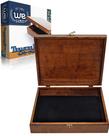 Caixa de lembrança de madeira WE Games Old World Walnut Finish Caixa de lembrança de madeira WE Games Old World Walnut Finish