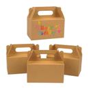 Caixa de lembrancinhas de festa LOKQING Brown Kraft Gable, pacote com 25, 18 x 9,8 x 9,8 cm