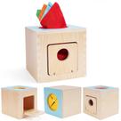 Caixa de lenços para bebês Toy FCSONU Kids Toddler Montessori 0-1 ano