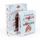 Caixa de Livro Decoração de Natal Enfeite Porta Objeto 2 Tamanhos / 25x19x6cm / 32x23x7cm Caixa de Livro Decoração de Natal Enfeite Porta Objeto 2 Tamanhos / 25x19x6cm / 32x23x7cm