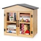 Caixa de livros externa Exttlliy em madeira de pinho 36 x 51 x 56 cm