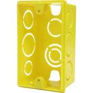 Caixa de luz amarela 4x2 pvc anti-chamas amarela 24x1